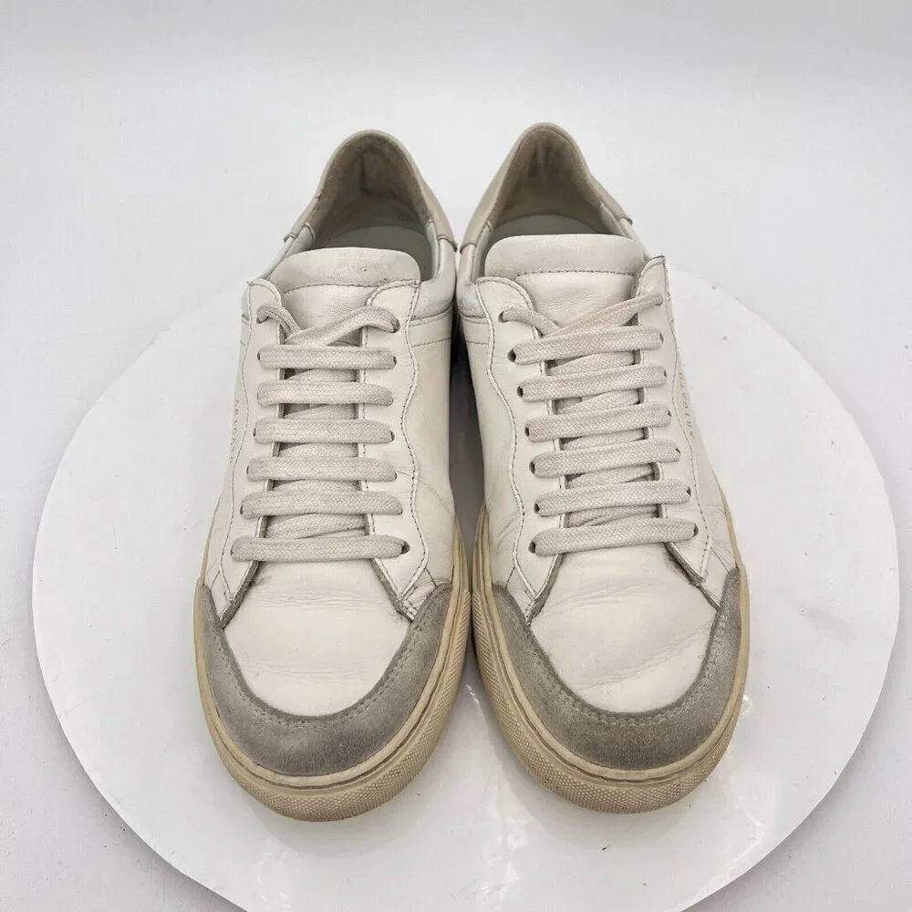 Axel Arigato Clean 90 Women Sz 7.5 White Leather Grey Suede Low Top Casual Shoes